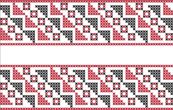 knitted fabric pattern border vector material set 05