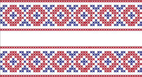 knitted fabric pattern border vector material set 06
