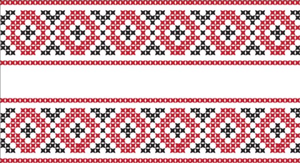 knitted fabric pattern border vector material set 08