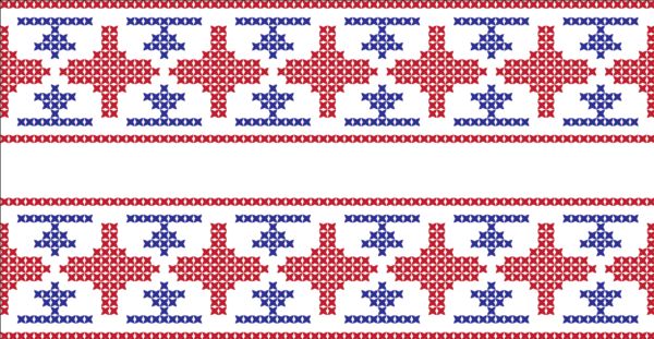 knitted fabric pattern border vector material set 09