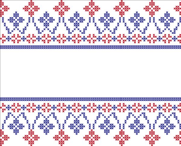 knitted fabric pattern border vector material set 13
