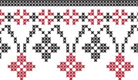 knitted fabric pattern border vector material set 15