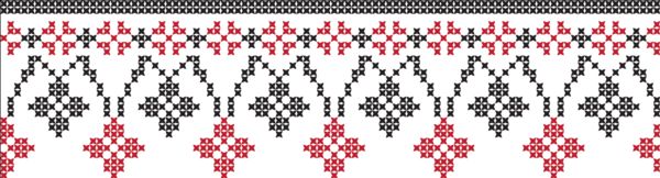 knitted fabric pattern border vector material set 15