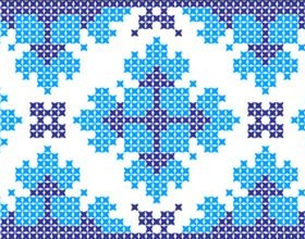 knitted fabric pattern border vector material set 18