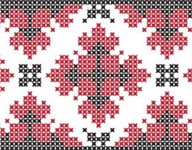 knitted fabric pattern border vector material set 19