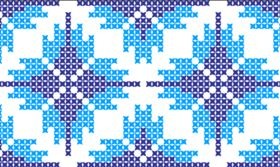 knitted fabric pattern border vector material set 21