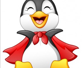 lovely penguin cartoon set vectors 07
