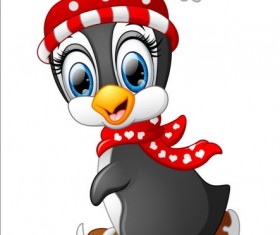 lovely penguin cartoon set vectors 11