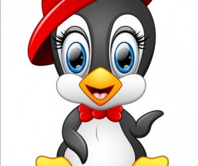 lovely penguin cartoon set vectors 12