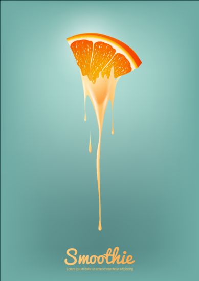 orange smoothie vector background