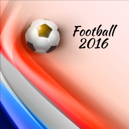 2016 Football with colorful background vectors 06