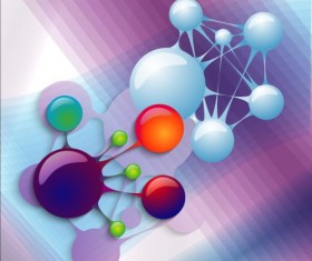 3D molecules infographics tamplate vector 03