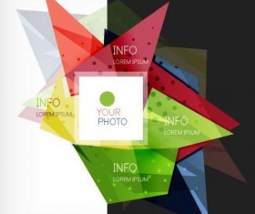 Abstract polygons business background vector 01