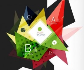 Abstract polygons business background vector 02