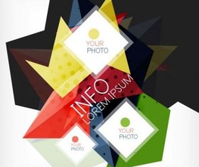 Abstract polygons business background vector 03
