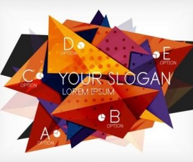 Abstract polygons business background vector 04