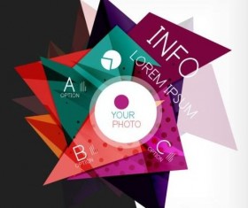 Abstract polygons business background vector 05