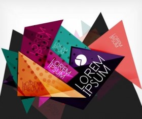 Abstract polygons business background vector 06