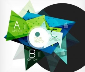 Abstract polygons business background vector 07