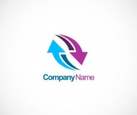 arrow circle color vector logo