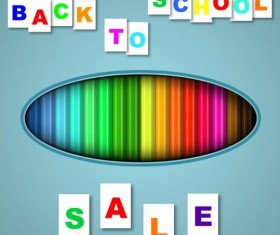 Back to school sale background vector