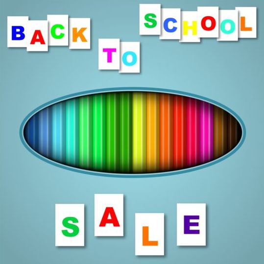 Back to school sale background vector