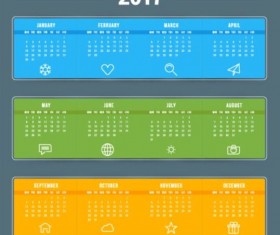 Banners calendar 2017 vector