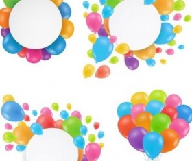 Beautiful balloons card vector