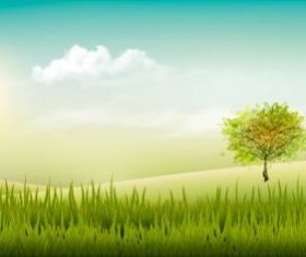 Beautiful summer countryside background vector 01