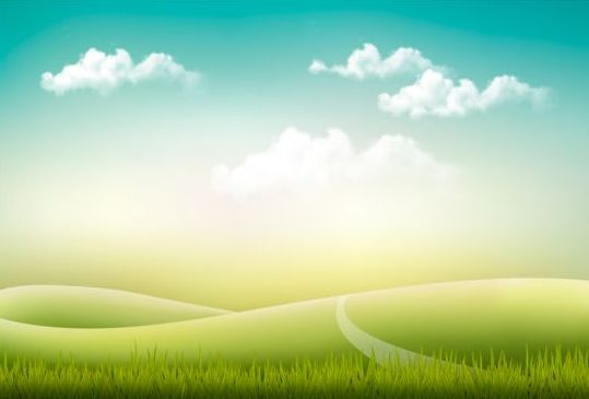 Beautiful summer countryside background vector 02