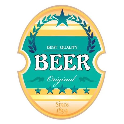 Beer trademark sticker vectors 02