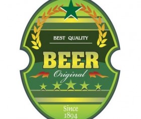 Beer trademark sticker vectors 03