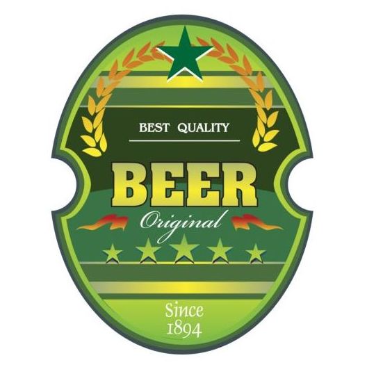 Beer trademark sticker vectors 03