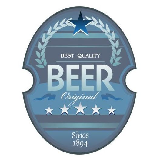 Beer trademark sticker vectors 04
