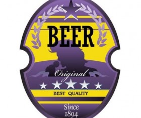 Beer trademark sticker vectors 05