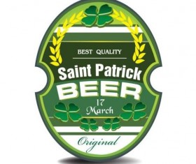 Beer trademark sticker vectors 09