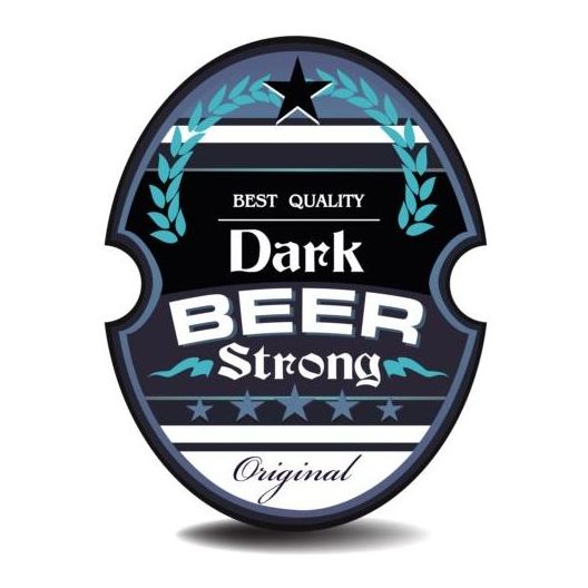Beer trademark sticker vectors 10