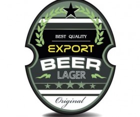 Beer trademark sticker vectors 11