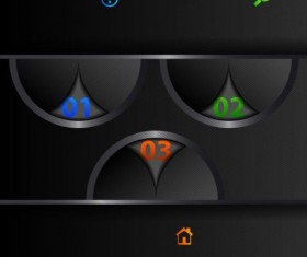 Black business infographic data template vector 01