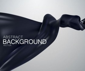 Black silk fabric background vector