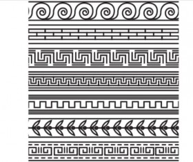 Black simple border vector set 02