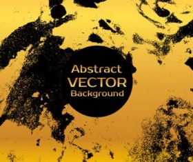 Black with gloden grunge vector backcground 01