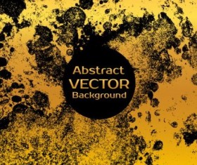 Black with gloden grunge vector backcground 02