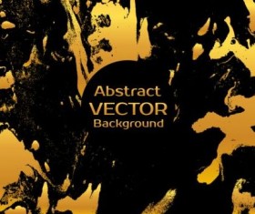 Black with gloden grunge vector backcground 03