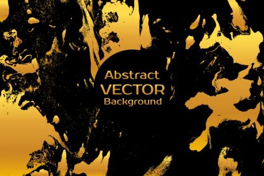Black with gloden grunge vector backcground 03