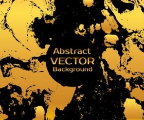 Black with gloden grunge vector backcground 05