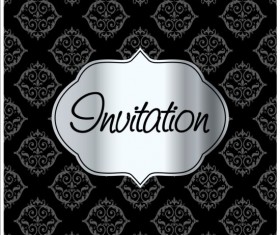 Black with white invitation background vectors