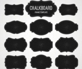 Blank black labels vector 01