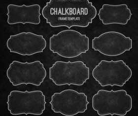 Blank black labels vector 02