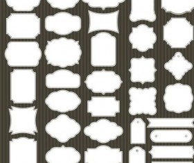 Blank white frame vintage vector 01